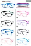 TR90 plastic eyeglasses frame for kids with silicone temple with memory (replaces spring hinge) + rubber band BY96008