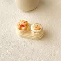Mini soft contact lens kit retractable W-CT19蝴蝶结花熊