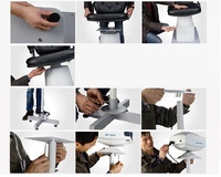 Ophthalmologist workstation, combined table + chair C-200A, tabletop 880*500 mm