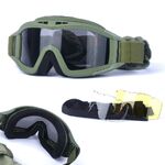 Safety shockproof tactical with esponge goggles, set 3 lens, 战术-蝗虫海绵-套装-DX