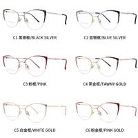 Metal nylor frame or glasses with blue light protection, with spring hinges FA87198
