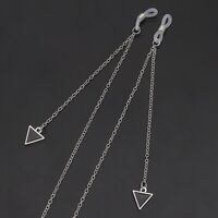 Metal non-slip chain, with triangle pendant, for glasses and masks GL454