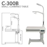 Ophthalmologist workstation, combined table C-300B, tabletop 900*500 mm