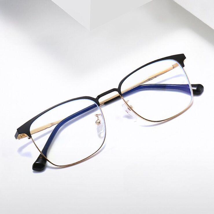 Metal glasses with blue light and UV protection 9677-2-GT