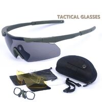 Очки защитные противоударные тактические +3 насадки 战术-29346套装