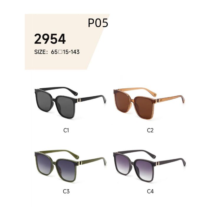 Polarized metal + TR90 sunglasses P05KY 2954
