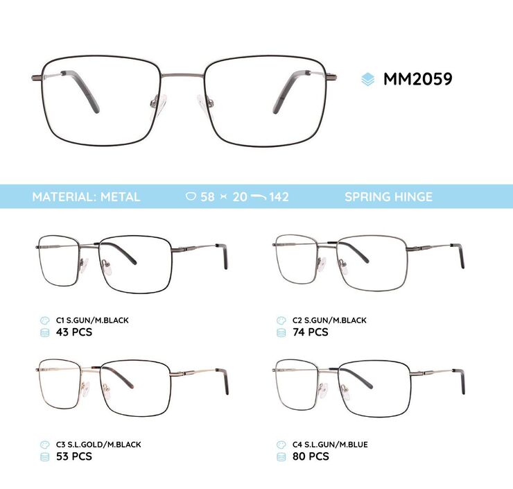 Оправа для очков металлическая мужская MM2059