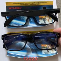 黑框防兰光电脑镜 Plastic blue-blocker glasses for computer working Mystery 12023B (soft case and manual included)
