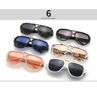 Plastic + metal square sunglasses Elit 3181-EL