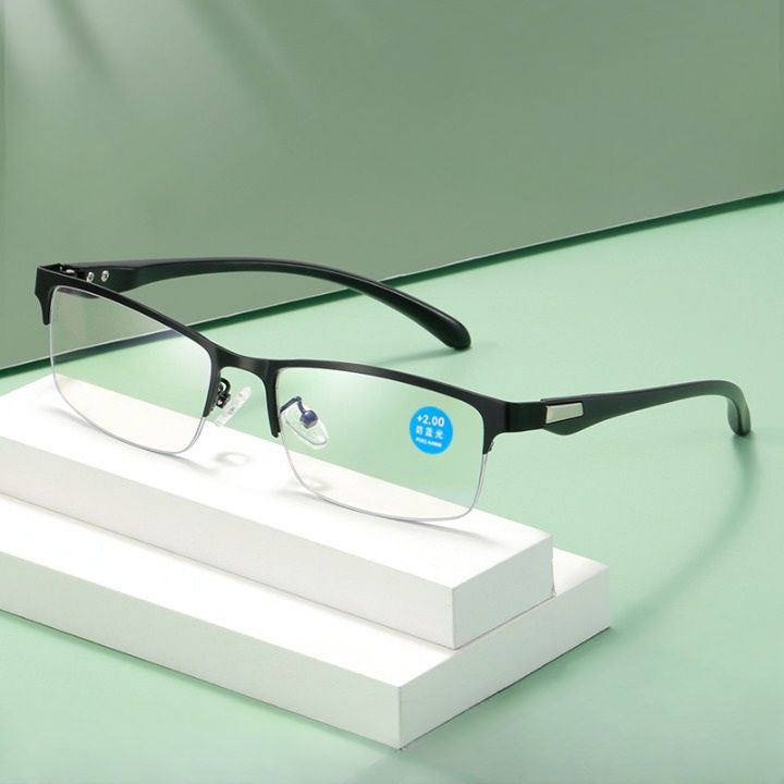 Metal reading glasses with Blue Ray Cut protection for men KY8050, diopters: from 0.00 to +4.00