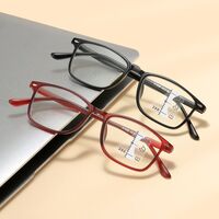 TR90 glasses for reading, multifocal, with Blue ray cut protection, diopters from +1.00 to +4.00, RMC=62-64, KY806-5多焦点