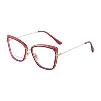Combined frame (metal + TR90) or glasses with blue light protection, with spring hinges FA87146