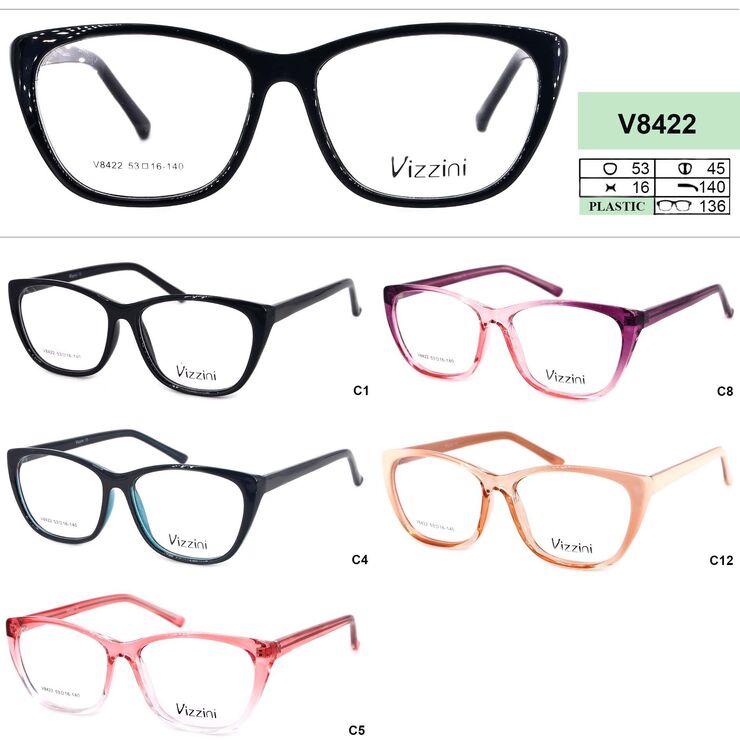 Plastic frame for glasses VIZZINI V8422