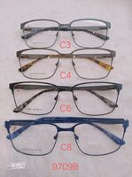 Metal frame for glasses with spring hinges 9709B