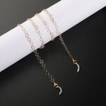 Gold-colored metal non-slip chain, with flower, for glasses and masks GL943