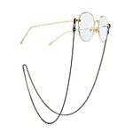 Black-colored metal non-slip chain, for glasses and masks GA012