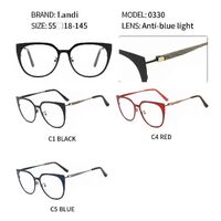 Protective anti-reflective coating acetate glasses Landi LD0330