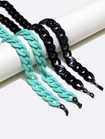 Set of two gold and silver glasses chain with natural turquoise stones GM143