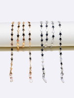 Acrylic black glasses chain GM067