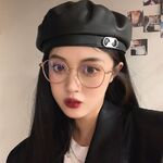 Metal glasses with blue light protection for women 0672-PN