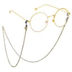 Bronze-colored metal non-slip chain, for glasses and masks GL356