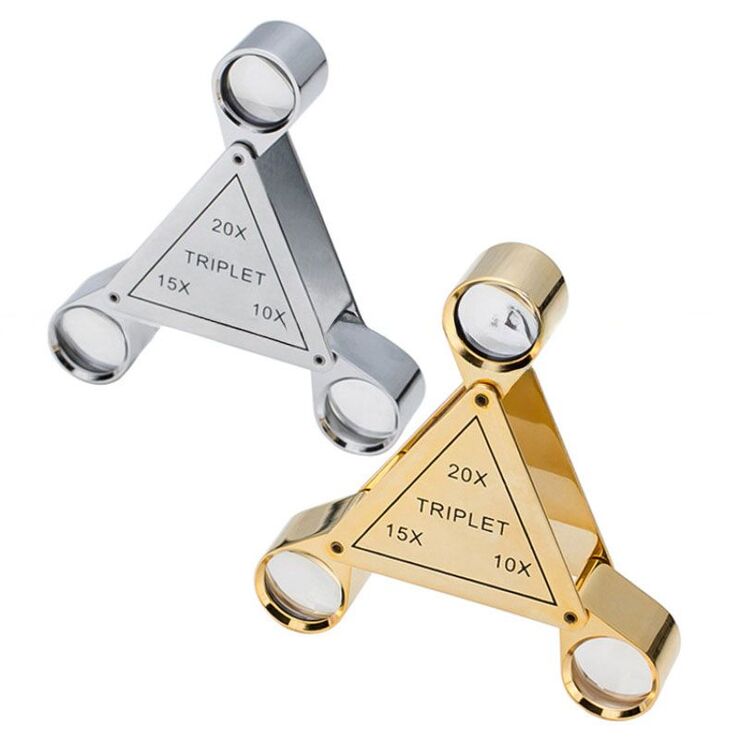 Лупа складная 7055C-XX, диаметр: 18 мм, увеличение: 10X, 15Х, 20Х