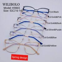 Metal ultrathin women's frame with spring hinges Wilibolo K9865