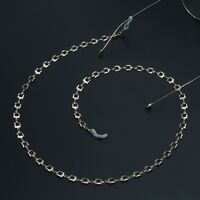 Gold-colored metal non-slip chain, square, for glasses and masks GL723
