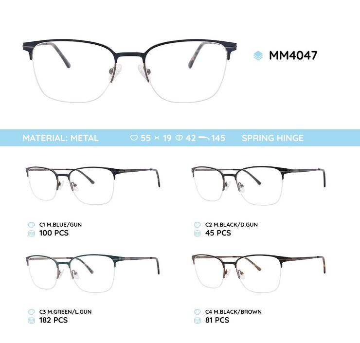 Metal nylor men's frame for glasses MM4047