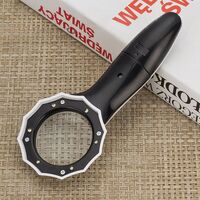 Magnifier with universal backlight, magnifying glass with handle 600554H-XX, diameter: 48 mm, magnification: 6X