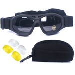 Safety shockproof tactical goggles +3 caps 6010