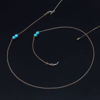 Metal non-slip chain, with beads, for glasses and masks GL914