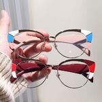 Metal nylor glasses with blue light protection for women 8073-PN