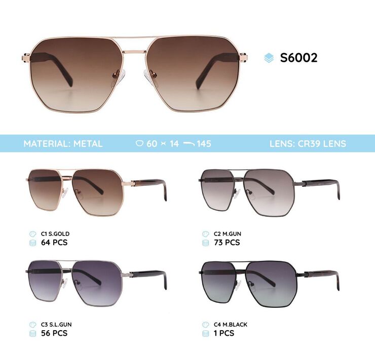 Metal frames polarized sunglasses S6002
