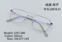 Metal ultrathin men's frames with spring hinges Wilibolo G95-280