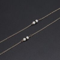 Металлическая нескользящая цепочка золотого цвета, c жемчугом и стразами, для очков и масок GL624