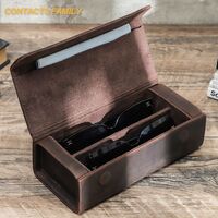 Футляр для очков и солнцезащитных очков из натуральной кожи на 2 отсека CF4006