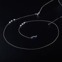 Металлическая нескользящая цепочка, с жемчугом, для очков и масок GL967