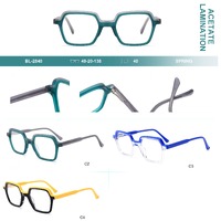 Plastic frames for glasses, acetate lamination with spring hinges Big City BL-2840