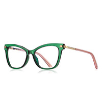 literary and artistic women's optical plastic frames for glasses TR90+CA material (flex hinges) FOCUS FCS2108