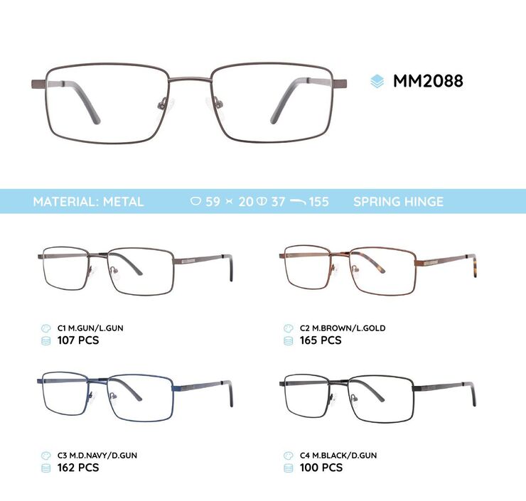 Metal men's frame for glasses MM2088