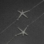 Silver-colored metal non-slip chain, with sea star, for glasses and masks GL485