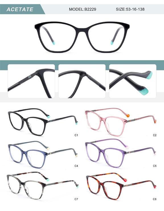 Оправа пластиковая из ацетата женская с флексом B2229-DA