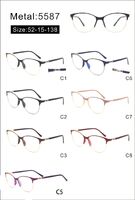 Metal frame with soft nose pad and spring hinges 5587-DA