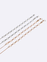 Set of two pink and purple acrylic glasses chain GM097