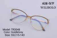 Metal + TR90 ultrathin women's frames with spring hinges Wilibolo TR3048