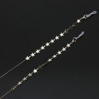 Gold-colored metal non-slip chain, with stars, for glasses and masks GL766
