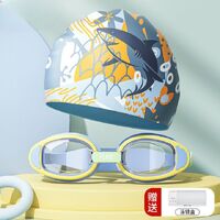 Swimming waterproof anti-fog goggles for kids (3-12 years), with cap, 240-YU