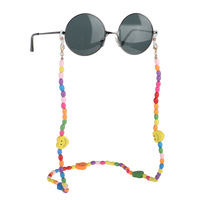 Multi-colored wooden bead eyeglass chain for kids GB064