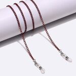 Bordo-colored metal non-slip chain, for glasses and masks GL1437